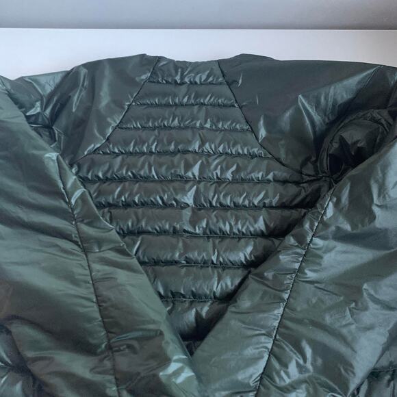 Adidas Womens XS Terrex Hike Bomber Down Puffer Jacket Legend Earth GD1154 - Picture 13 of 13